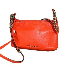 Michael Kors Weston Leather Small Messenger Crossbody Mandarin